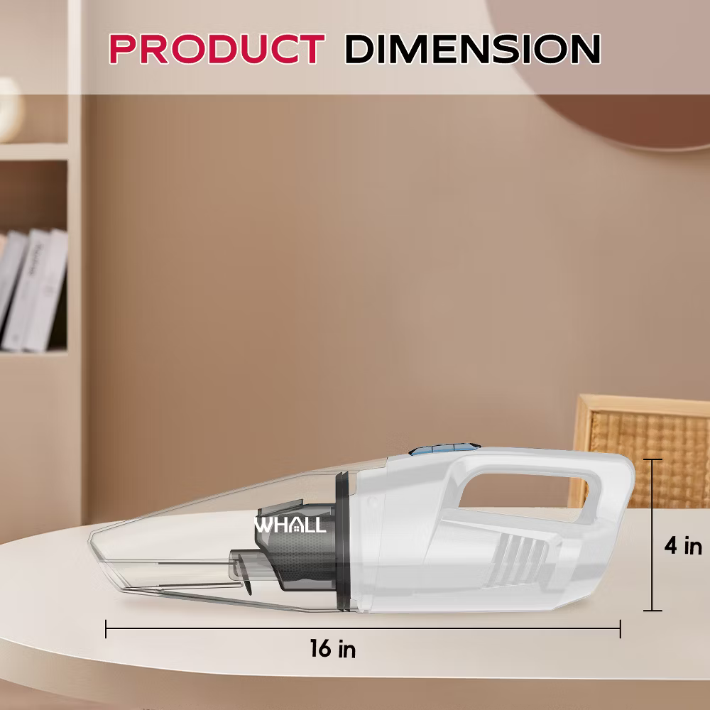 WHALL Handheld Vacuum Cordless, Car Vacuums 8500PA, Wet Dry Hand Vacuums LED Light, Lightweight Mini Hand Held Vacuums Cleaner, Portable Small Vacuum