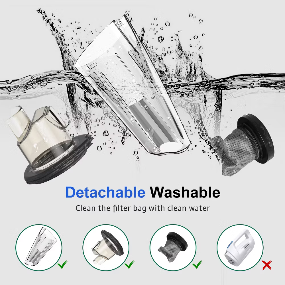 WHALL Handheld Vacuum Cordless, Car Vacuums 8500PA, Wet Dry Hand Vacuums LED Light, Lightweight Mini Hand Held Vacuums Cleaner, Portable Small Vacuum