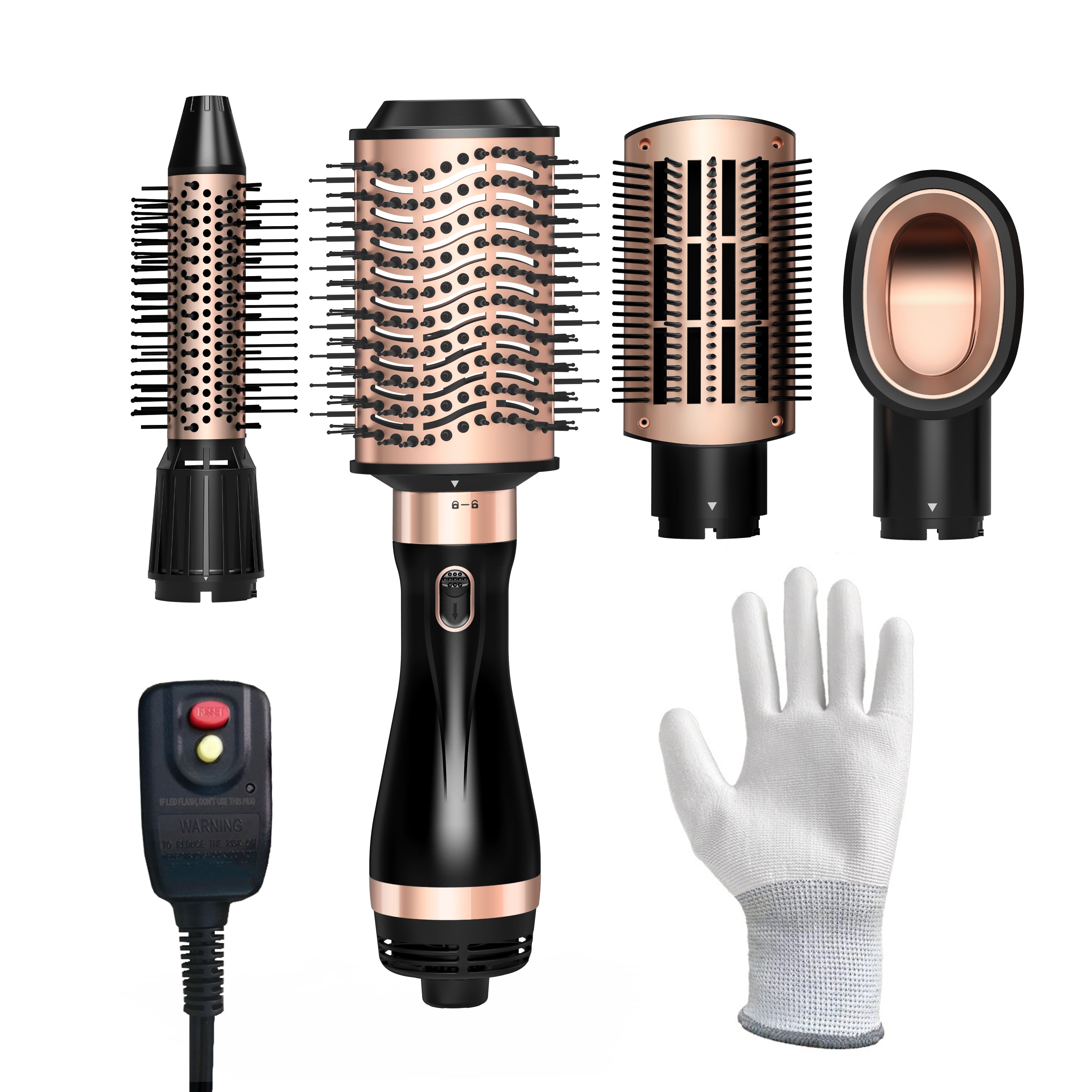 SKIMI Hair Dryer Brush, Hot Air Brush in One with Oval Barrel, Round Brush Hair Dryer Set for Straighting/Drying/Curling, Blow Dryer Brush with Comb