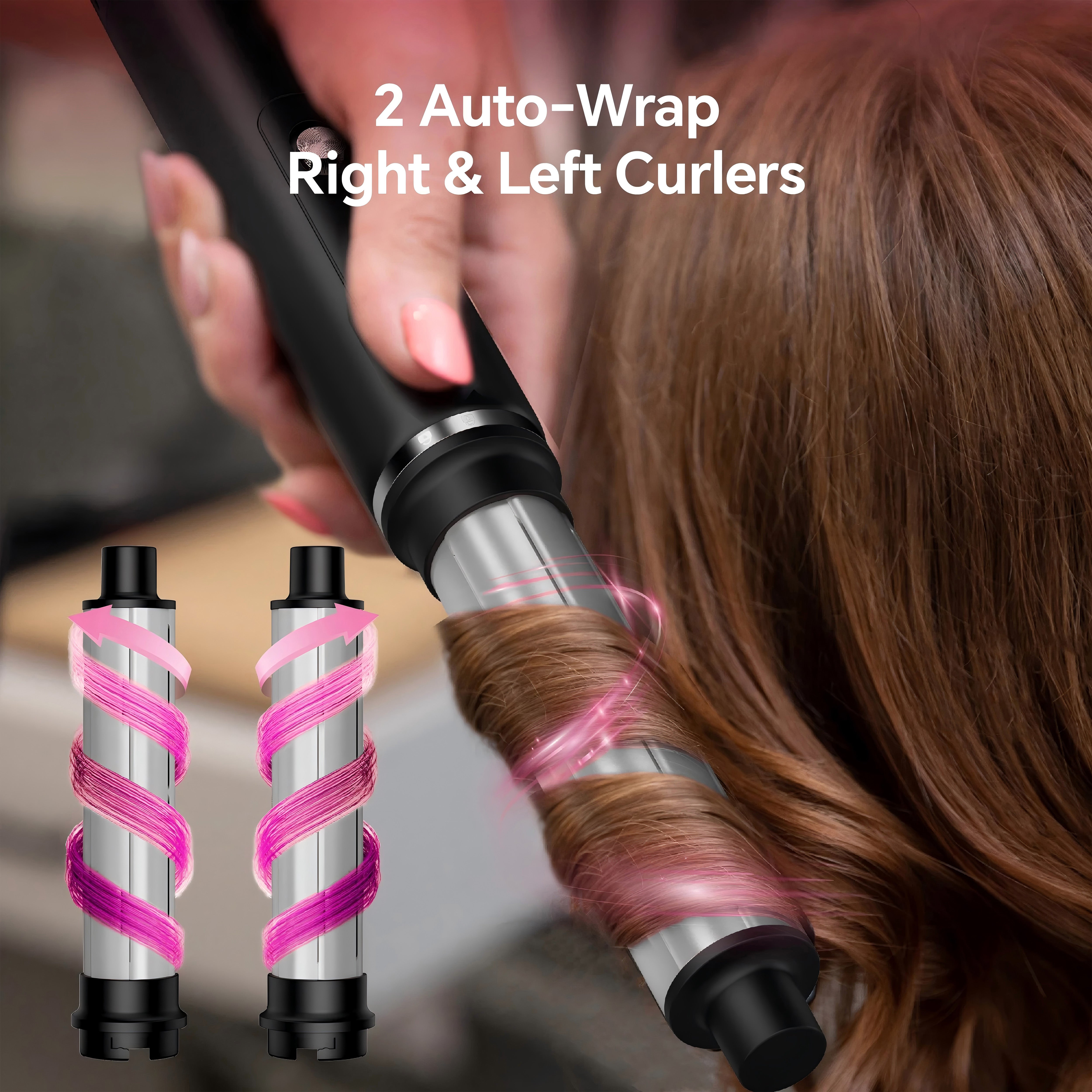 Nicebay Hair Dryer Brush, Blow Dryer with 110000RPM Brushless Motor, Rotating Hot Air Brush with Diffuser Drying, Curling, Volumizing, Straightening