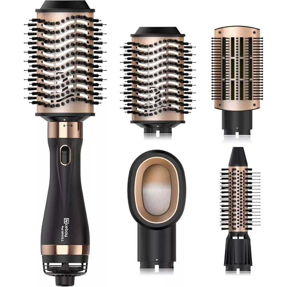 NICEBAY Hair Dryer Brush, Professional Blow Dryer Brush with Ceramic Coating, One Step Hot Air Brush for Hair Drying, Styling and Volumizing