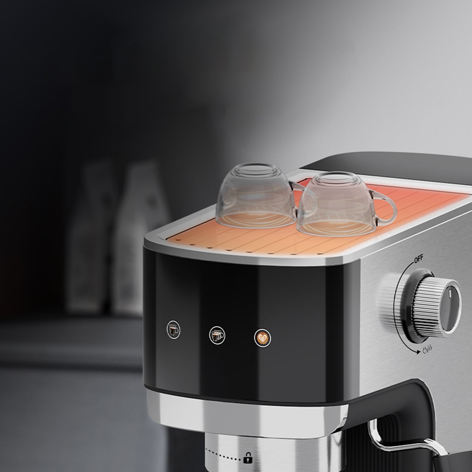 WHALL Touchscreen Espresso Machine 20 Bar，Espresso Coffee Maker with Milk Frother Steam Wand, Stainless Steel Coffee Machine with Removable Water Tank