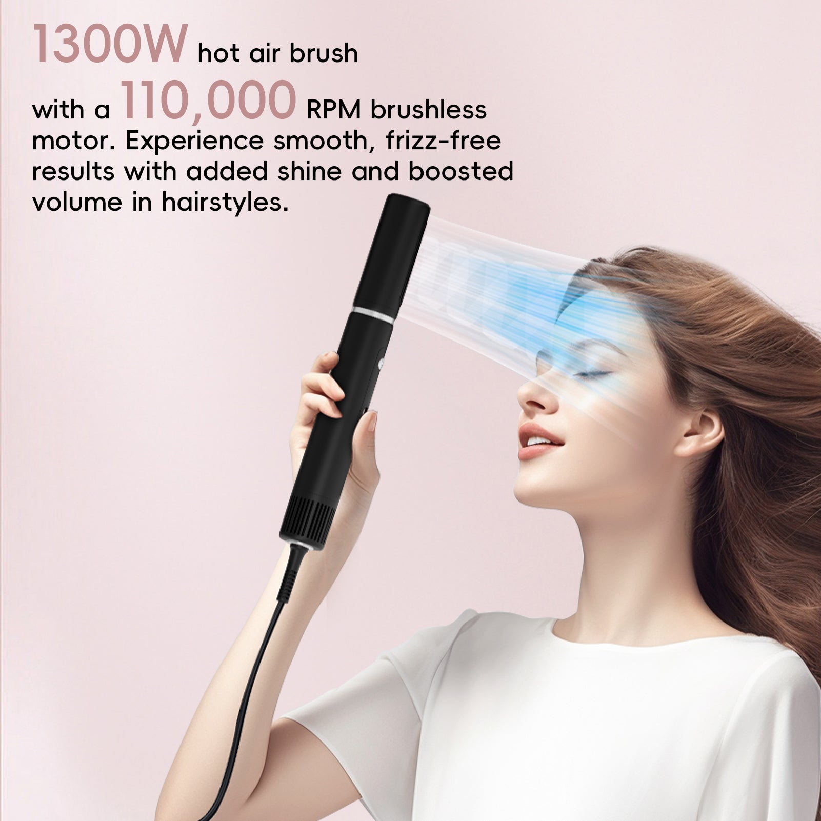 NICEBAY Hair Dryer Brush & Blow Dryer, 110000RPM High-Speed Hot Air Brush Styler for Fast Drying, Curling, Volumizing, Straightening & Styling