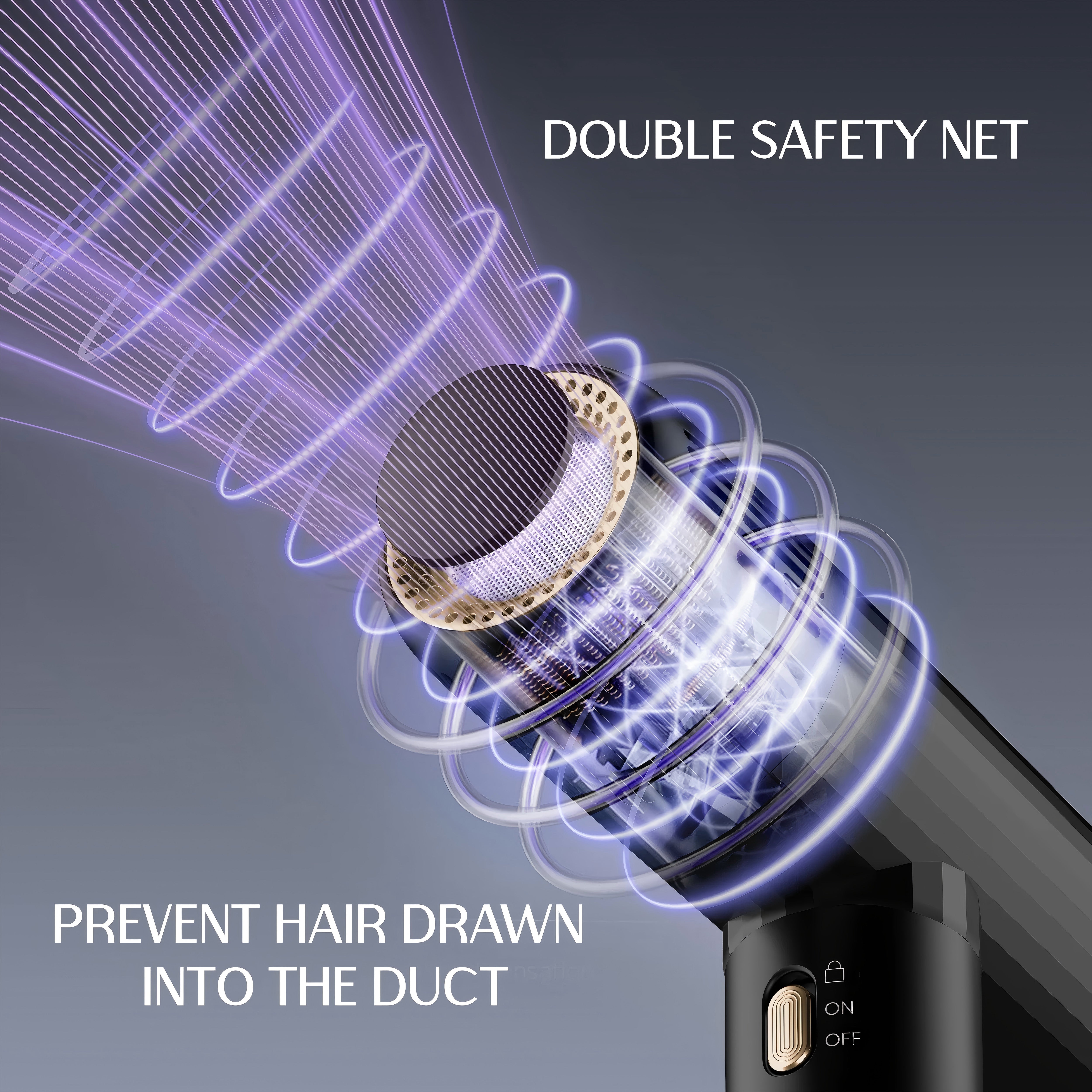 Nicebay Ionic Hair Dryer - 1600W Fast Drying, 110K RPM Brushless Motor with Diffuser | Lightweight & Constant Temp